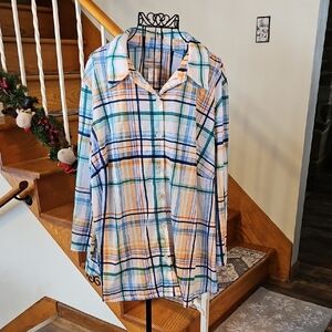 👚Alfred Dunner Plaid Button Down Shirt